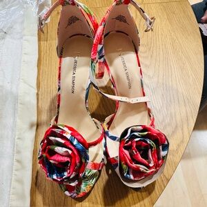 Jessica Simpson Red Floral Heels